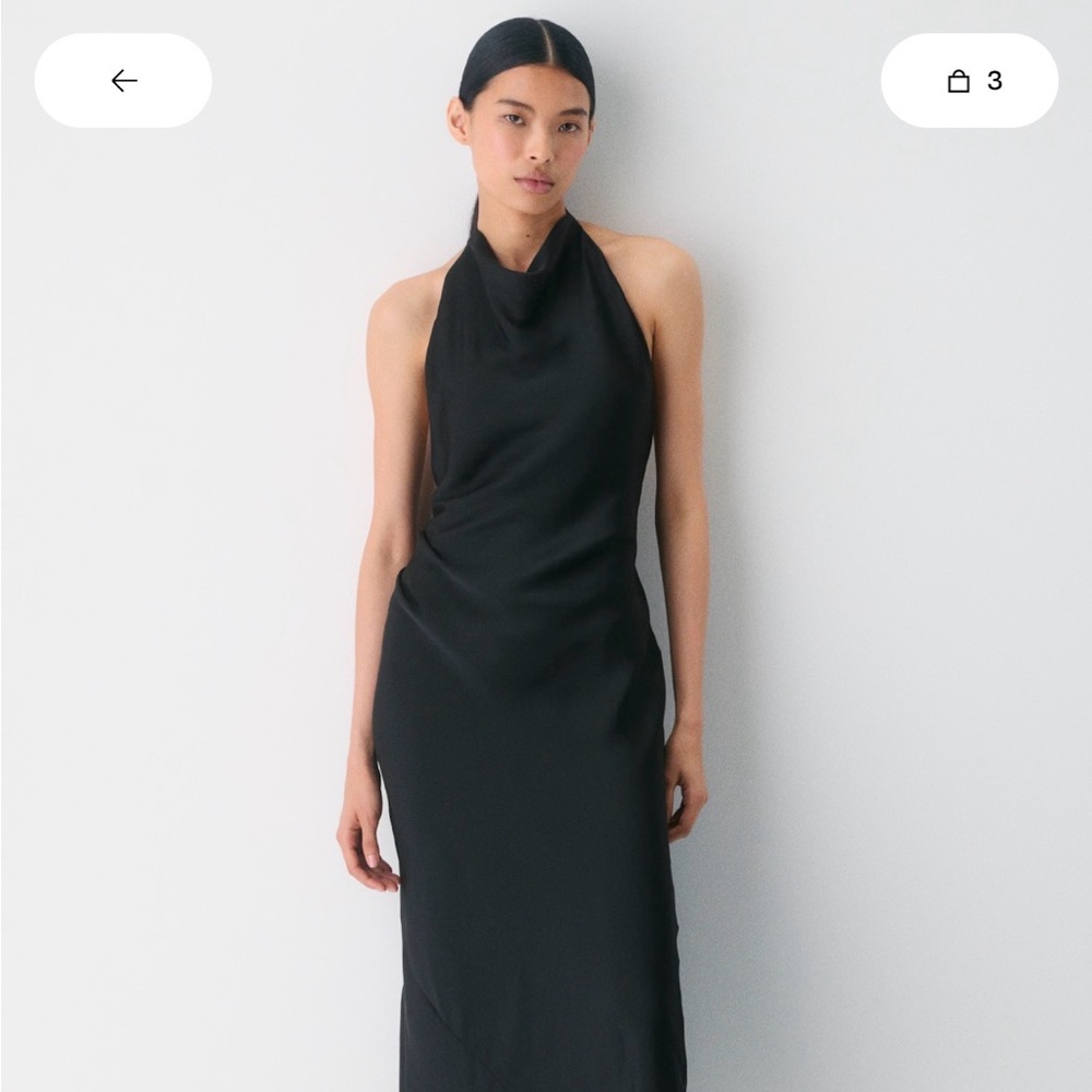Aritzia black Audience Halter Dress